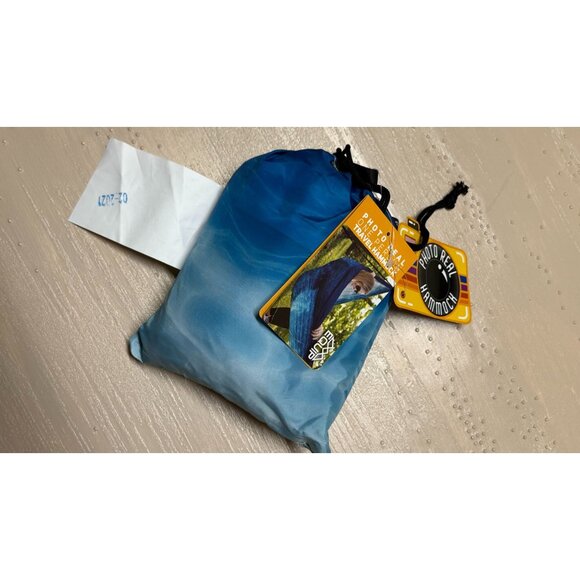 Equip Polyester Portable Photo Real 1 person travel Hammock blue new - Picture 1 of 5